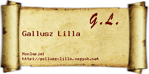 Gallusz Lilla névjegykártya